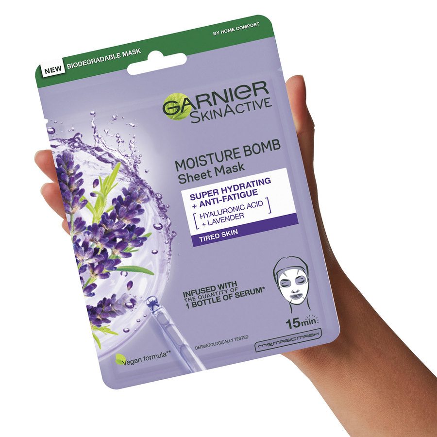 Garnier SkinActive MoistureBomb Tissue Mask Lavendel 28g