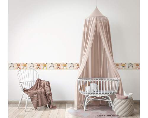 Rand 45890 Kindermuren Dieren beige bruin 5 m x 17,5 cm