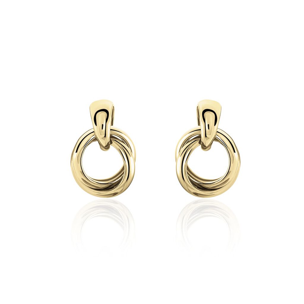 Boucles D'oreilles Pendantes Plaqué Or Jaune Alfonsina