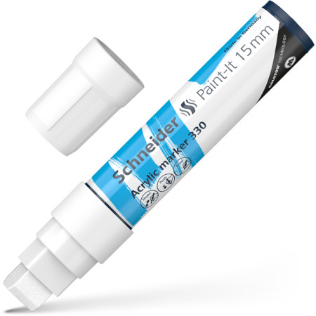 Schneider Paint-It 330 15 mm Acrylmarker - weiß - 15 mm