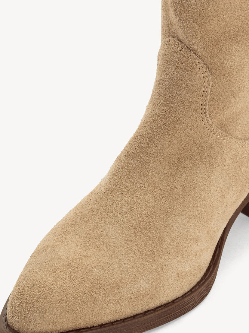 Leren Enkellaarsje - beige