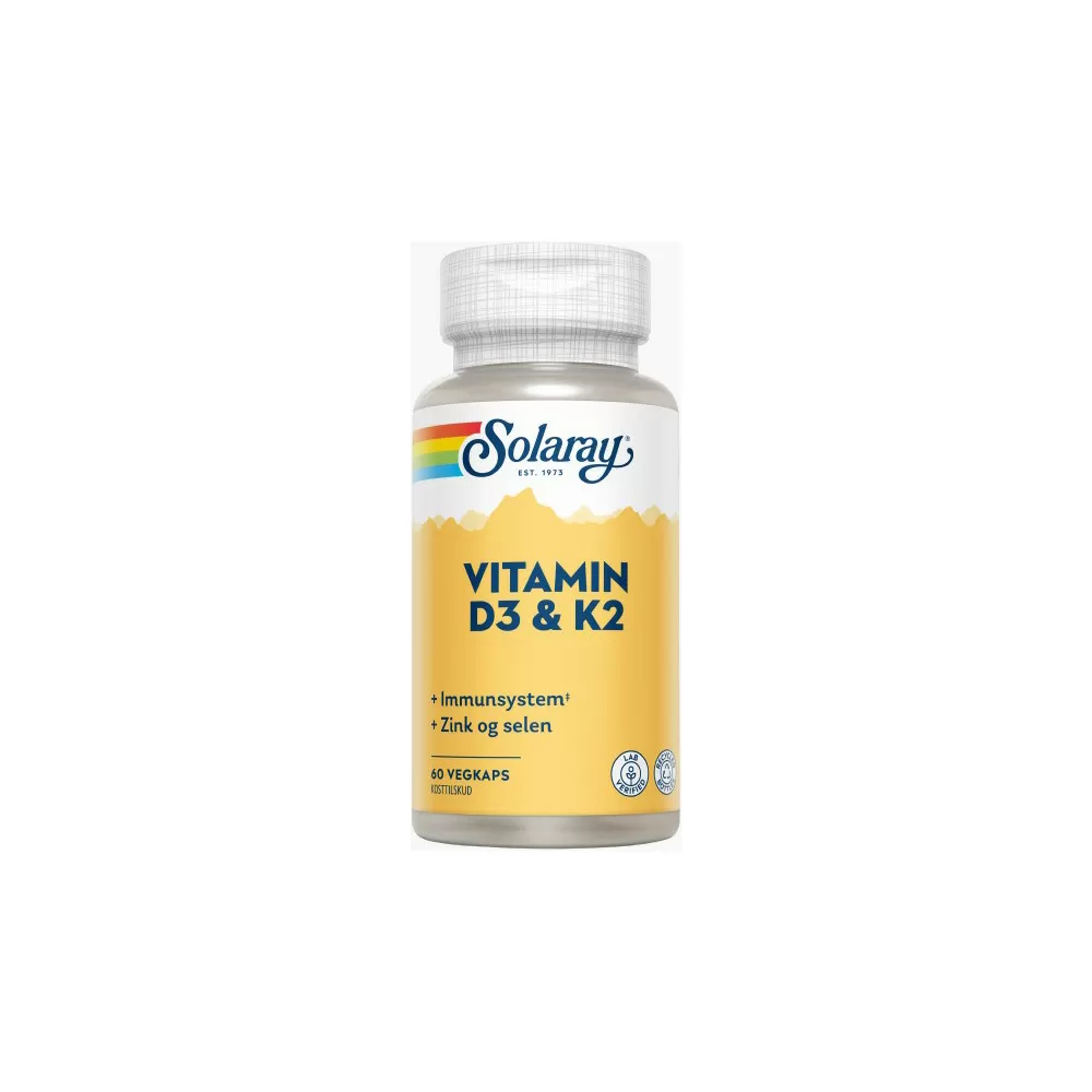 Solaray Vitamin D3 & K2 - 60 kaps.