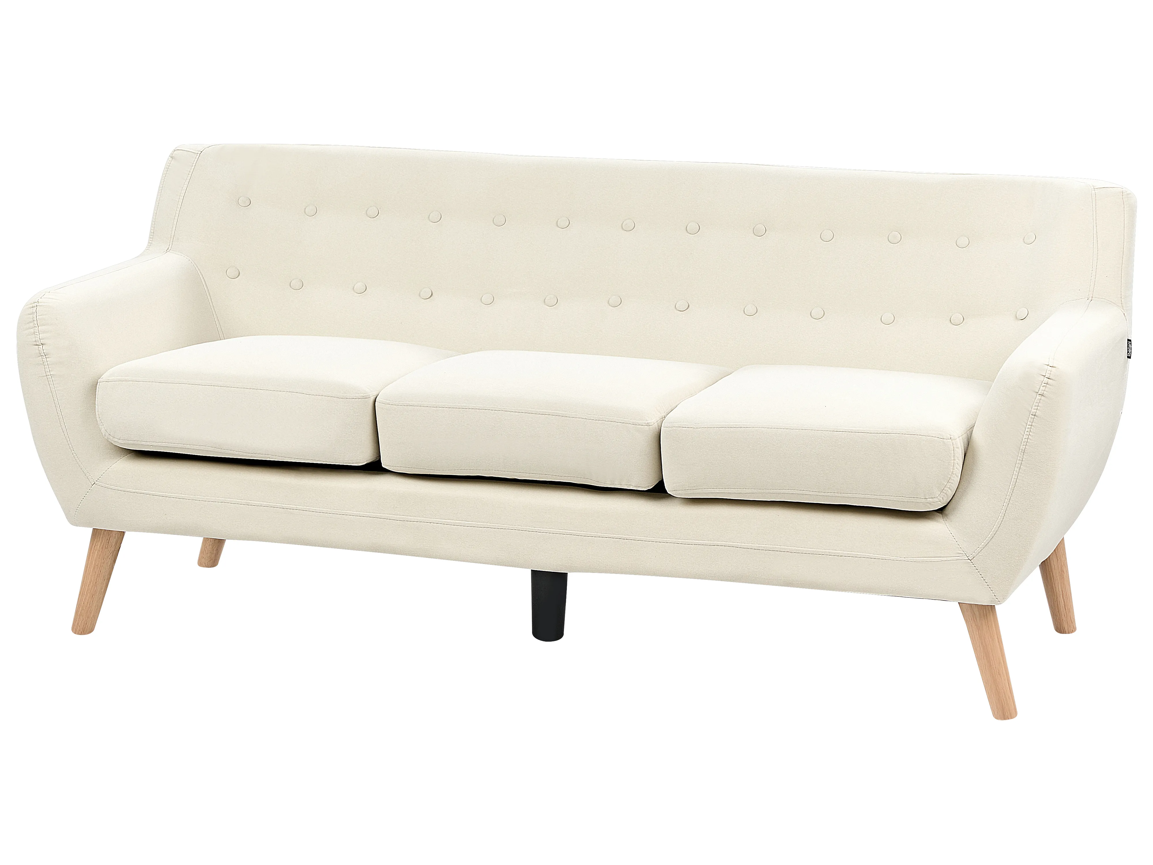 Bank 3-zits MOTALA Stof Lichtbeige