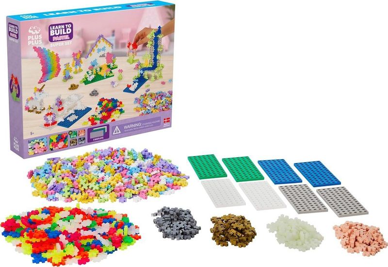 Plus-Plus - Learn to Build - Bouwset - 1200 delige - Pastel - Constructiespeelgoed