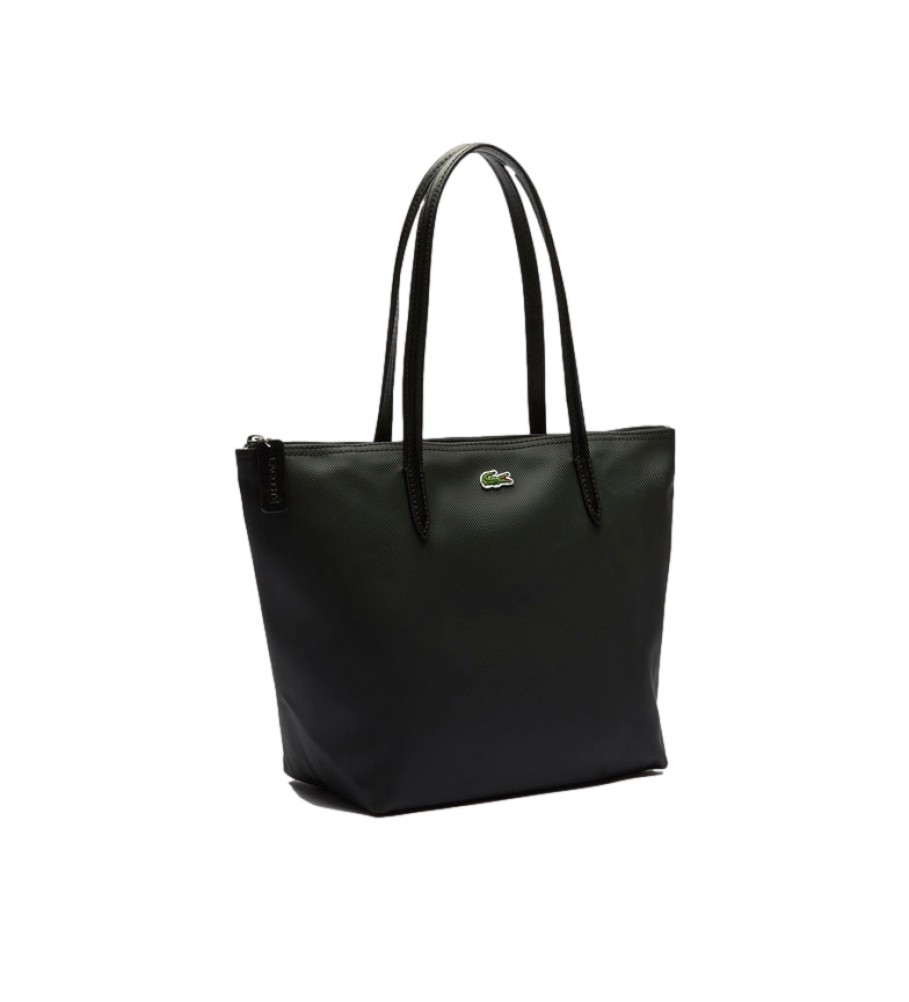 Sacola de compras Lacoste feminina preta - 24x24,5x14,5cm