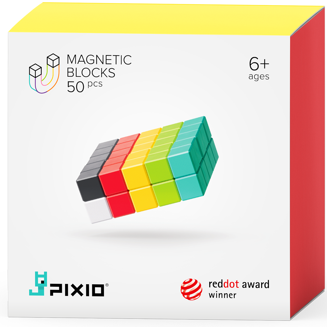 Pixio magnetische blokjes – 50st |ilovespeelgoed.nl