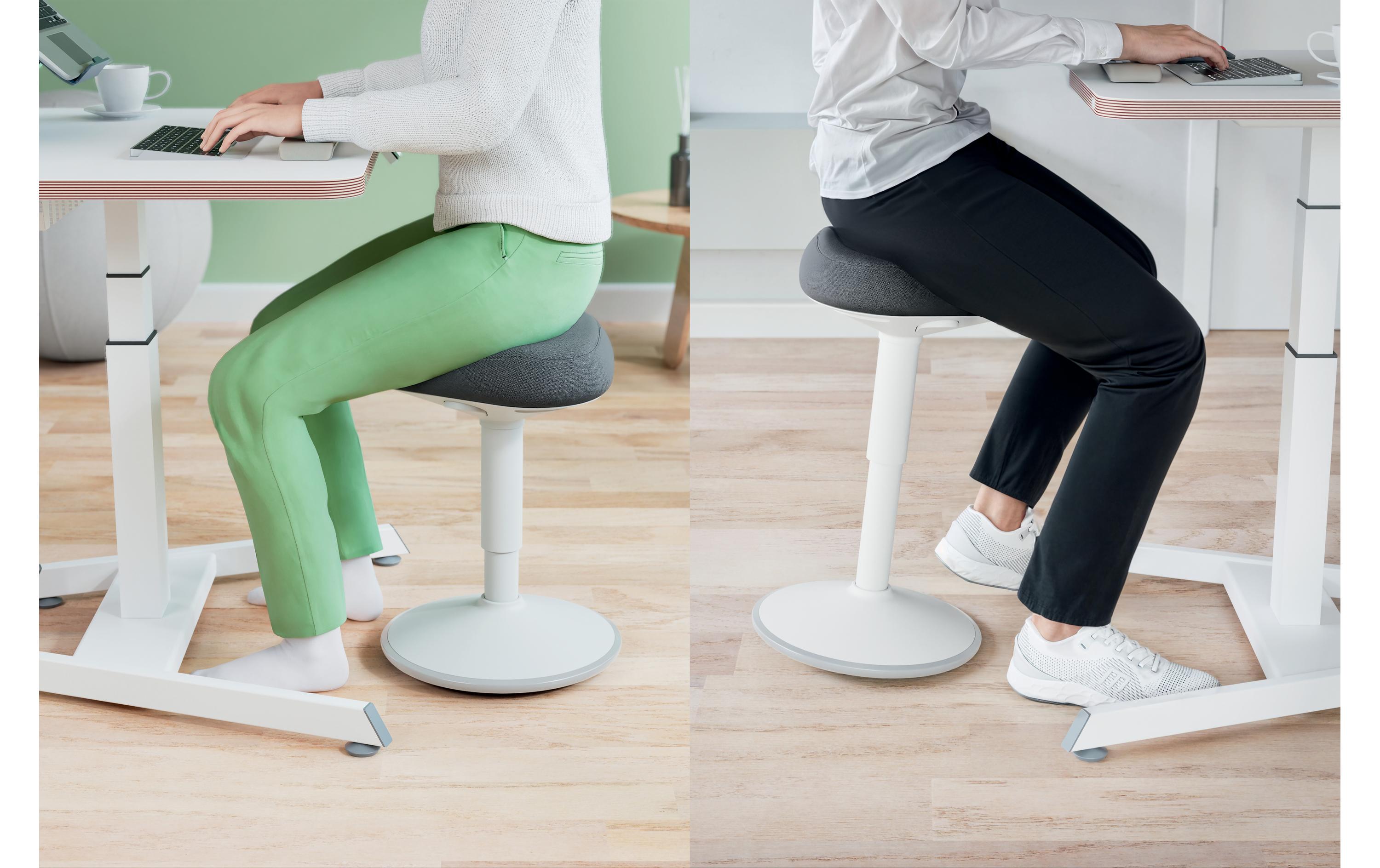 Ergo Active Sitzhocker Hellgrau<br>Ergonomischer Hocker