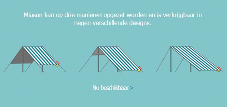 Fatboy Miasun draagbare strandtent parasol Azur