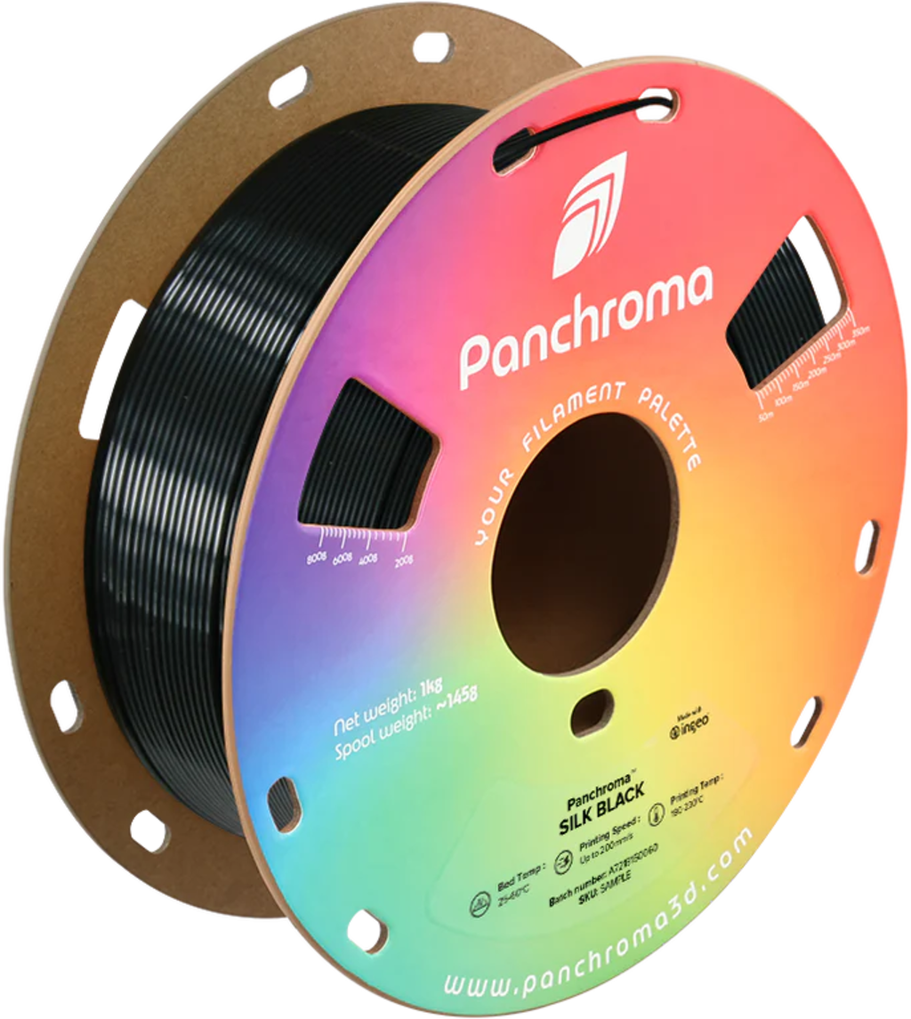 Polymaker  Panchroma™ PLA Silk Black, 1,75 mm / 1000 g    Der Glanz der Eleganz in Black