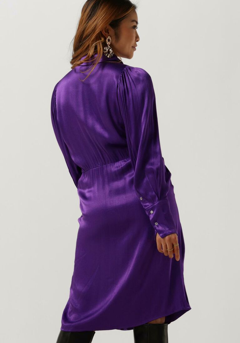 CO\\'COUTURE paarse co'couture midi jurk harvey drape dress