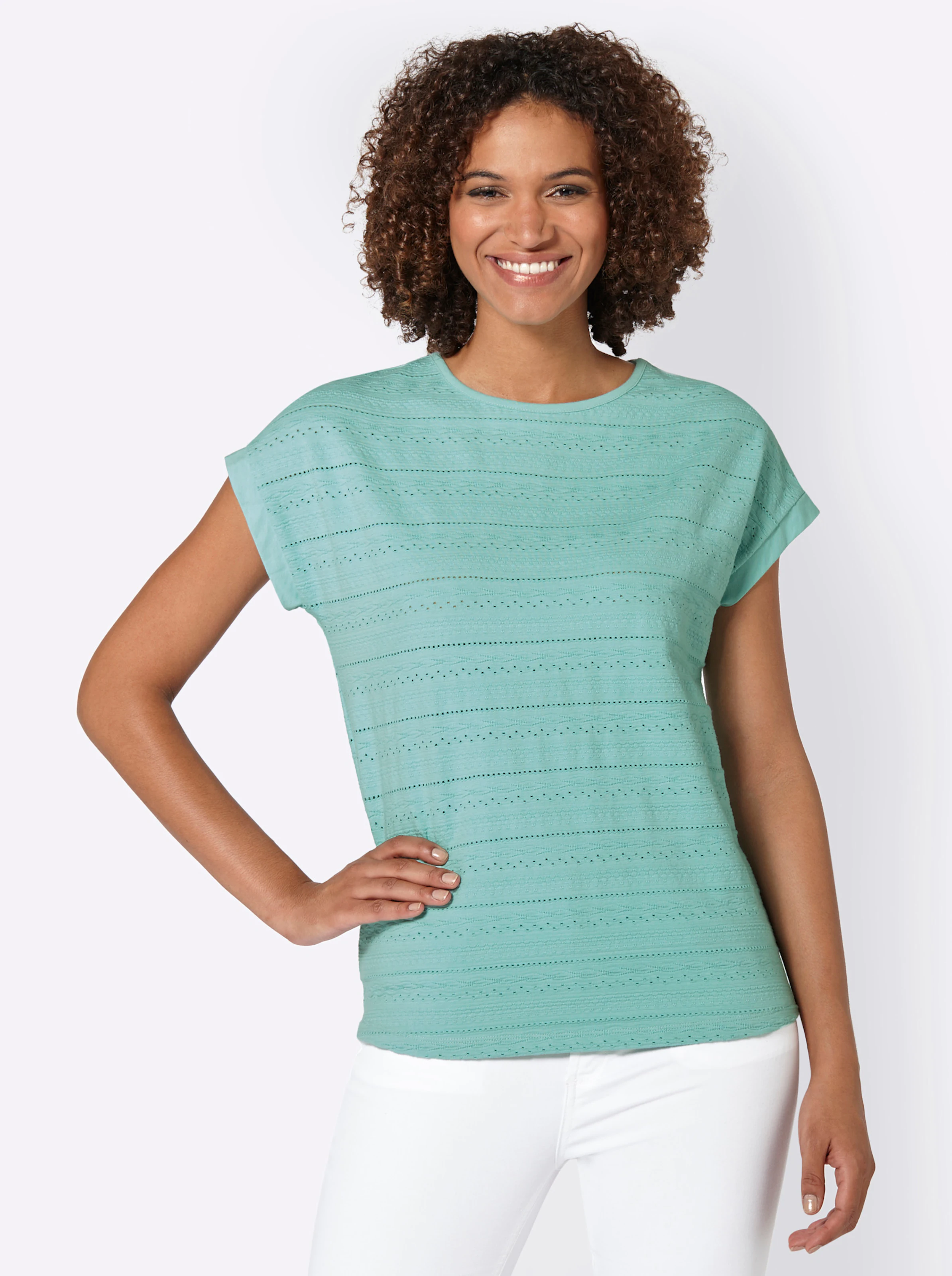 Kurzarmshirt in mint