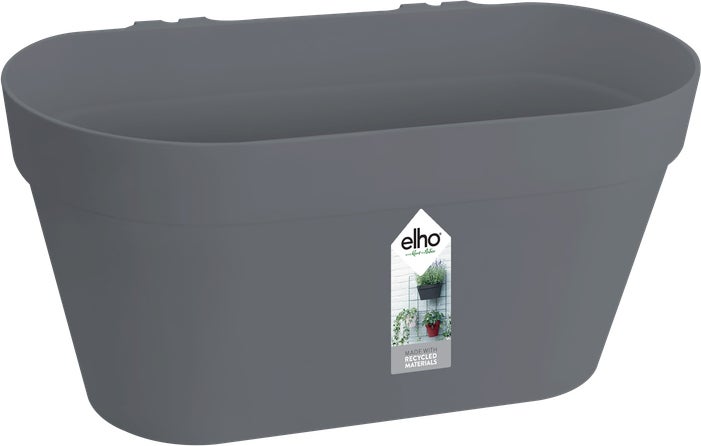 Elho muur bloempot Loft Urban antraciet 28 x 15 x 13,2 cm