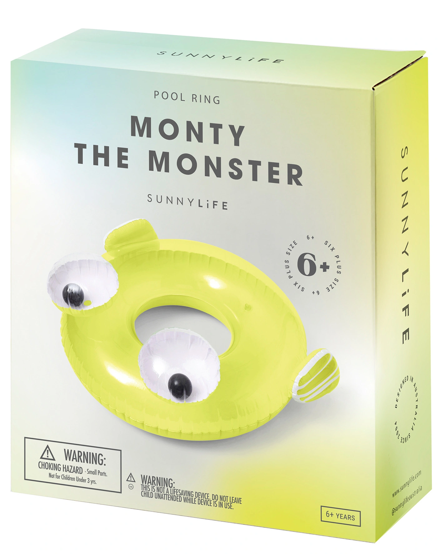 Pool-Schwimmring MONTY THE MONSTER (Ø 110 cm) in hellgrün