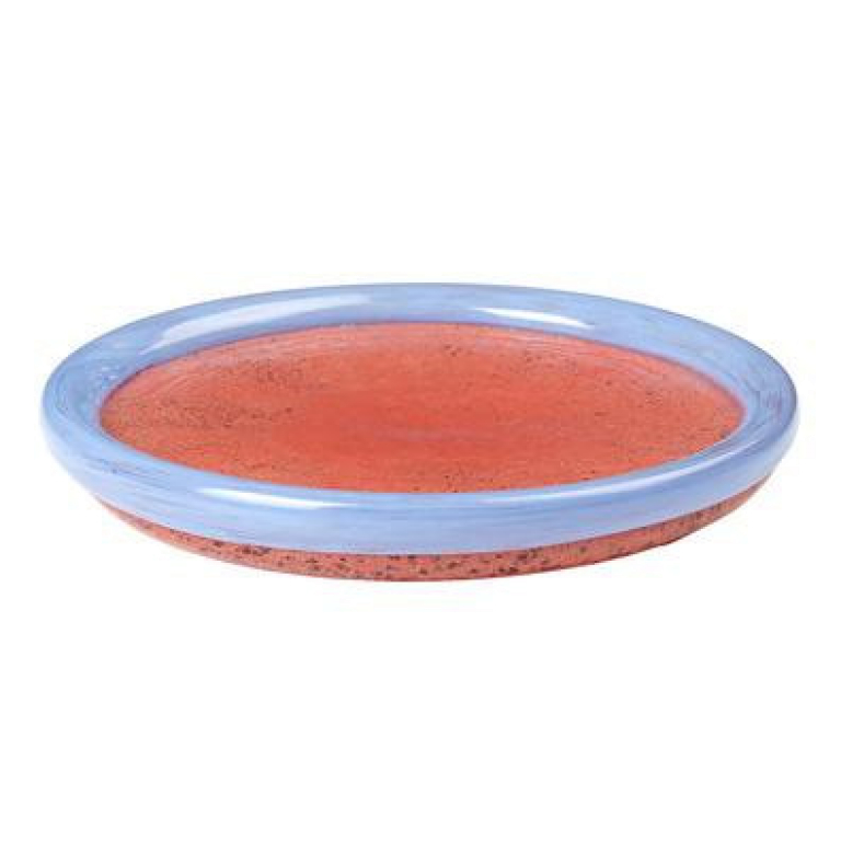 Broste Copenhagen Hula kandelaar Ø17 oranje blauw
