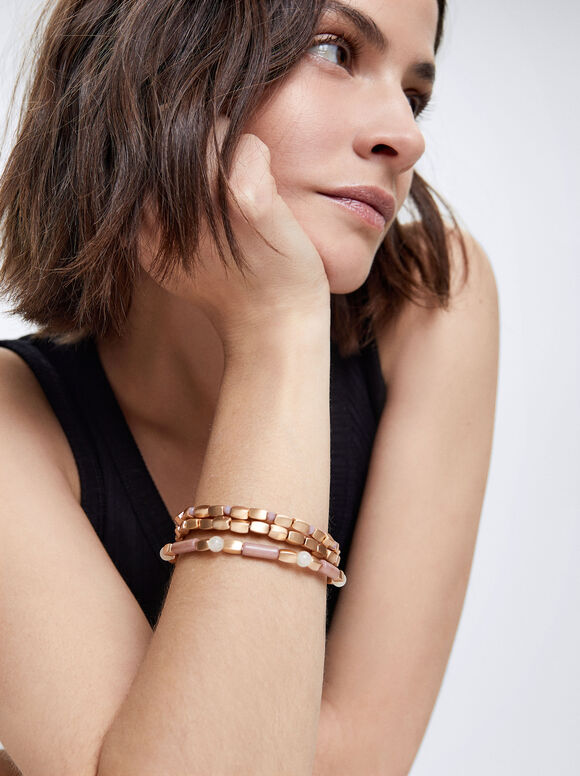 Conjunto de pulseiras elásticas - Multicor