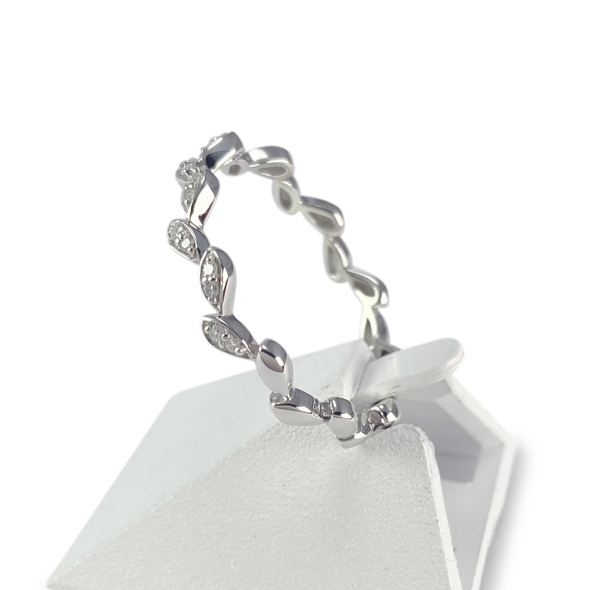 Bague d'occasion or 375 blanc diamants