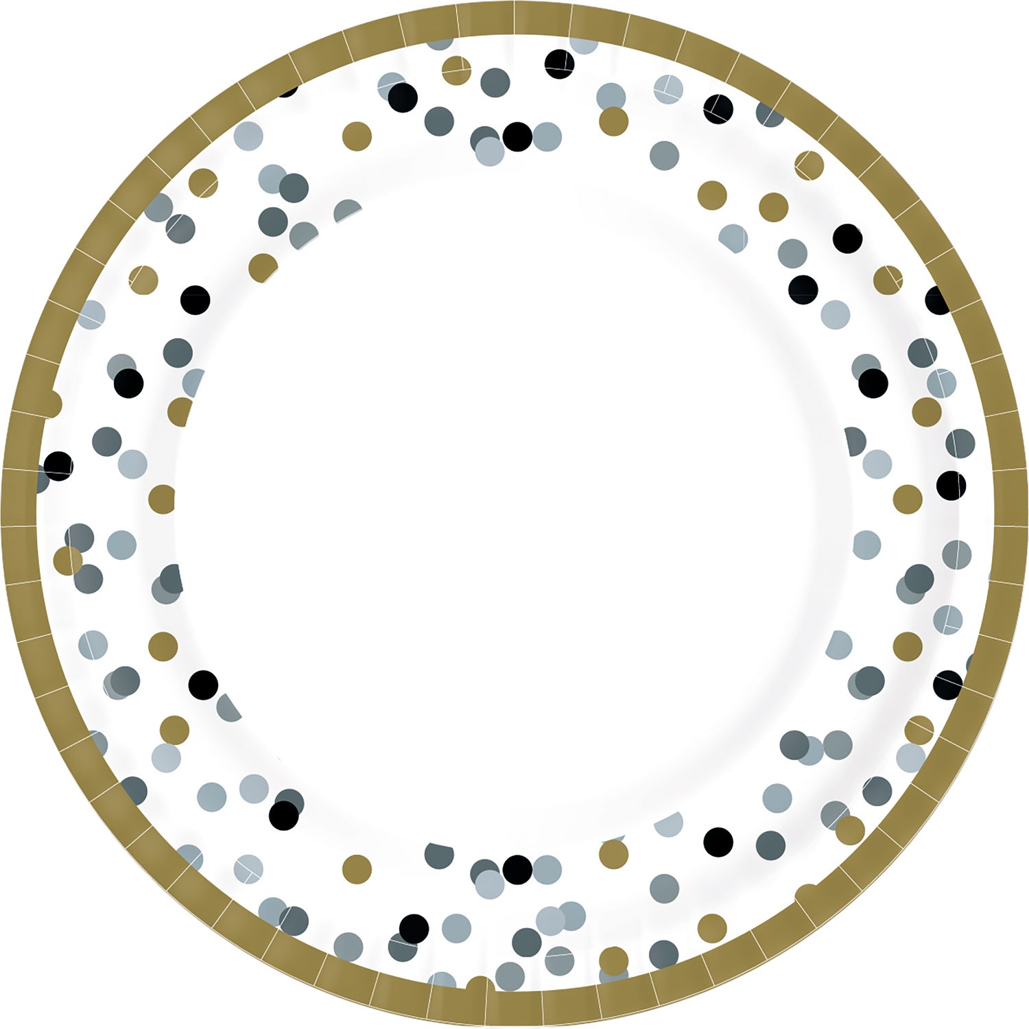 Duni kerstbord bio Dream Dots wit D 22,4 cm 10 stuks