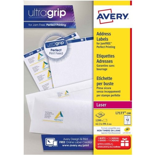 Etiquette d'adresse, 99,1 x 42,3 mm, blanc