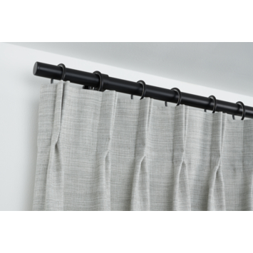 Intensions eindknop Refined 28mm mat zwart 2 stuks