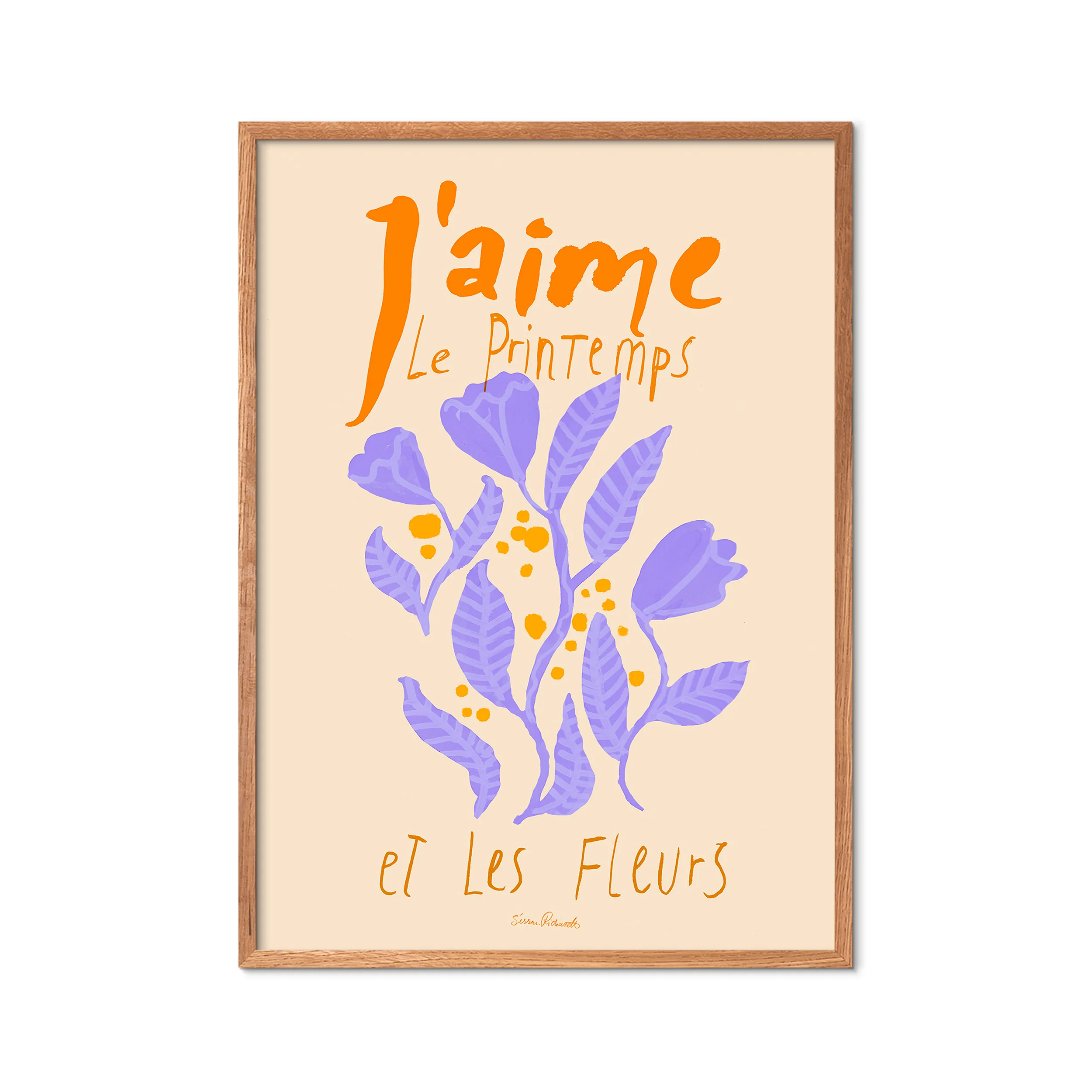 Poster & Frame  Fleurs Violettes plakat - 30x40