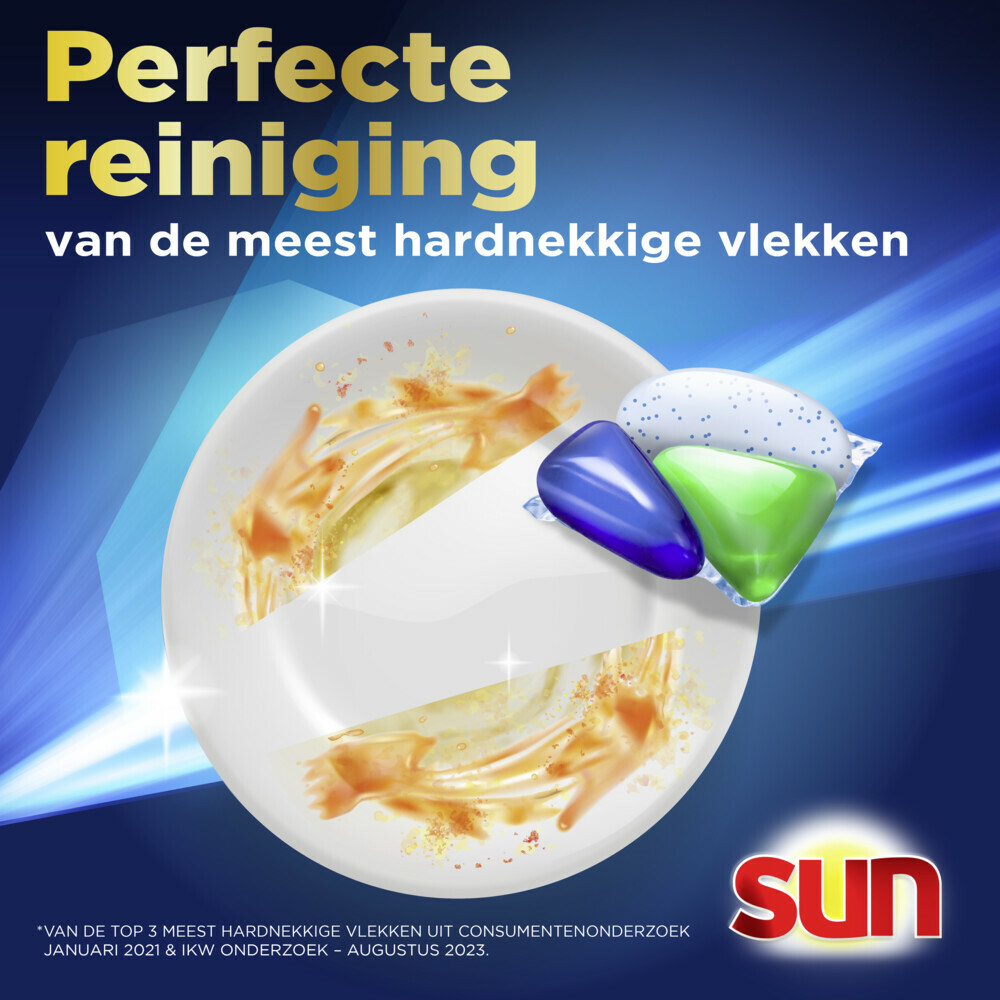 6x Sun Brilliant Shine+ All-in 1 Vaatwascapsules34 stuks