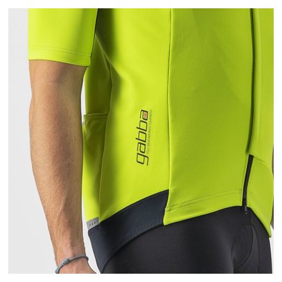 Maillot Manches Courtes Castelli Gabba RoS 2 Jaune Fluo/Gris Foncé