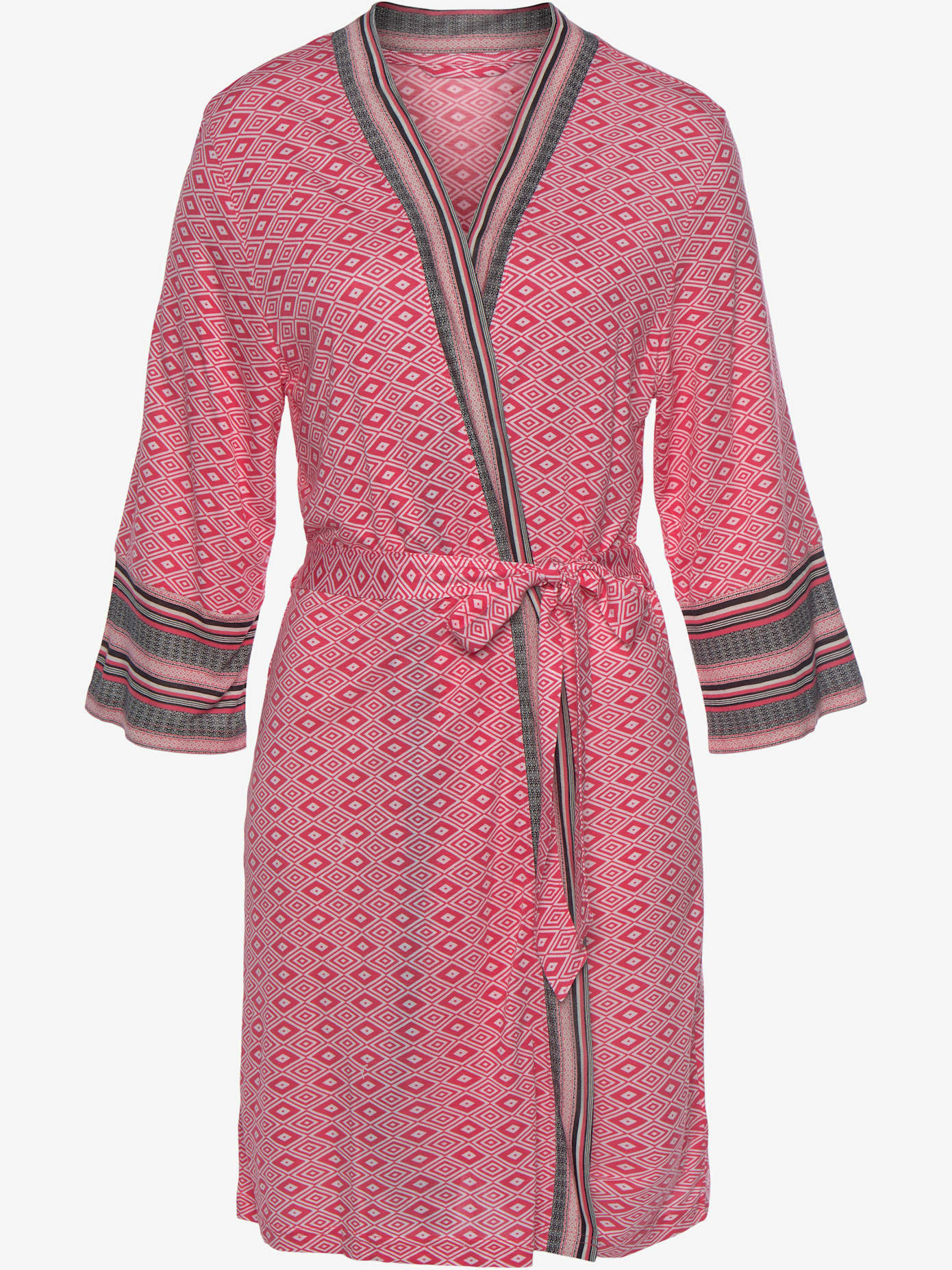 Kimono court avec motif ethnique