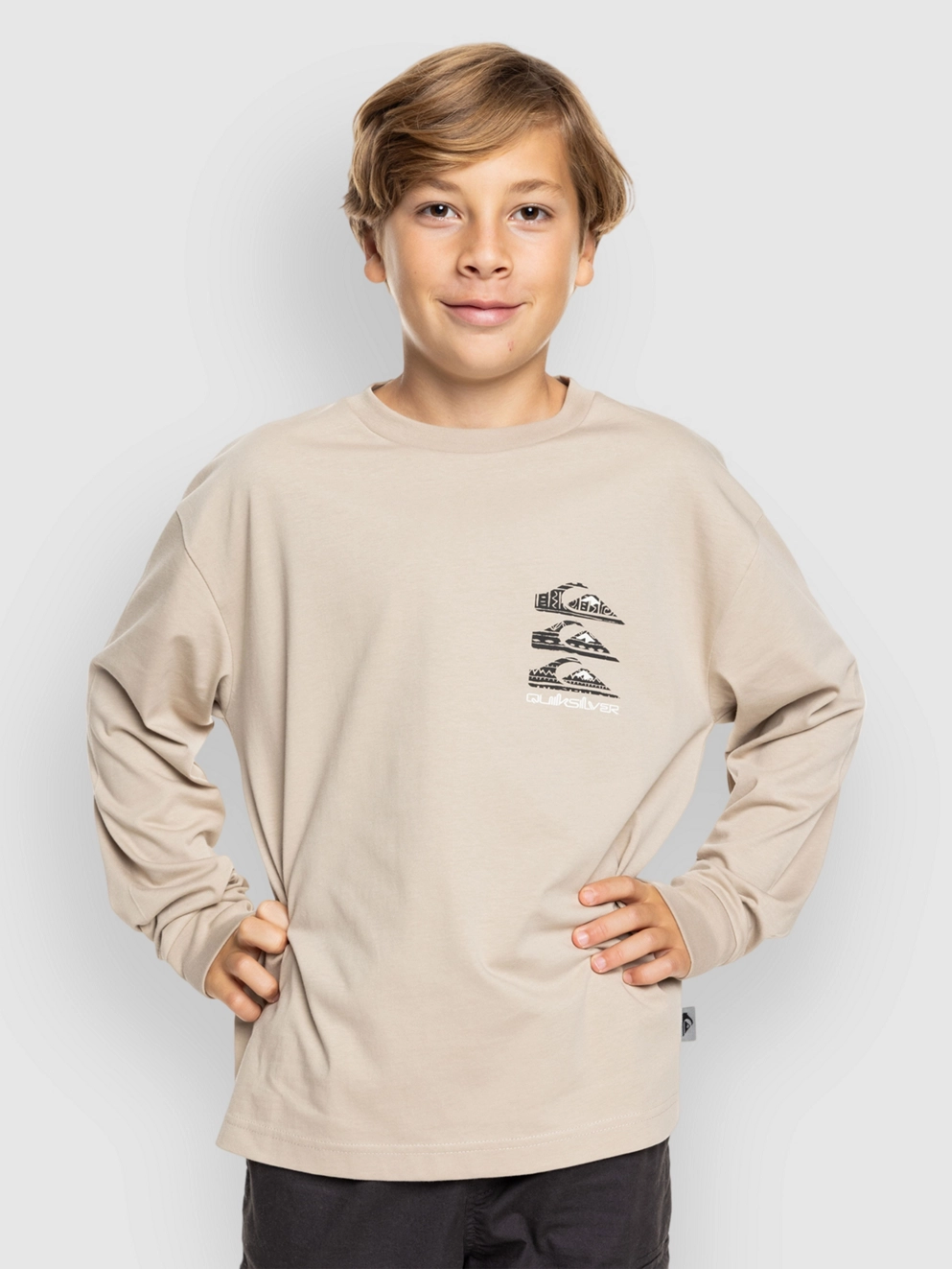 Quiksilver Vintage Mix Kids Longsleeve T-Shirt plaza taupe