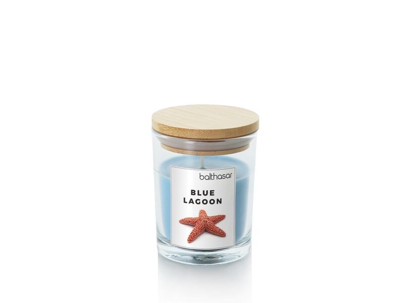 balthasar Duftkerze Blue Lagoon 1 Stück Duftkerze mit frischem, aquatischem Aroma für eine belebende Raumatmosphäre