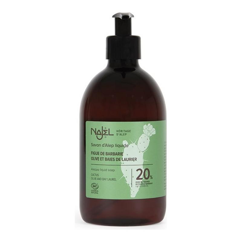 najel Bio Vloeibare Zeep Pompfles 20% Cactusolie 500 ML