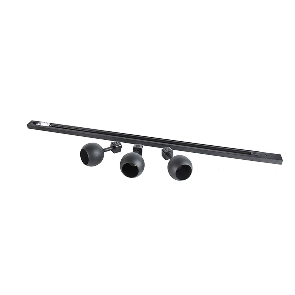 Smart modern railsysteem zwart 1-fase incl. 3 Wifi GU10 - Iconic Gissi