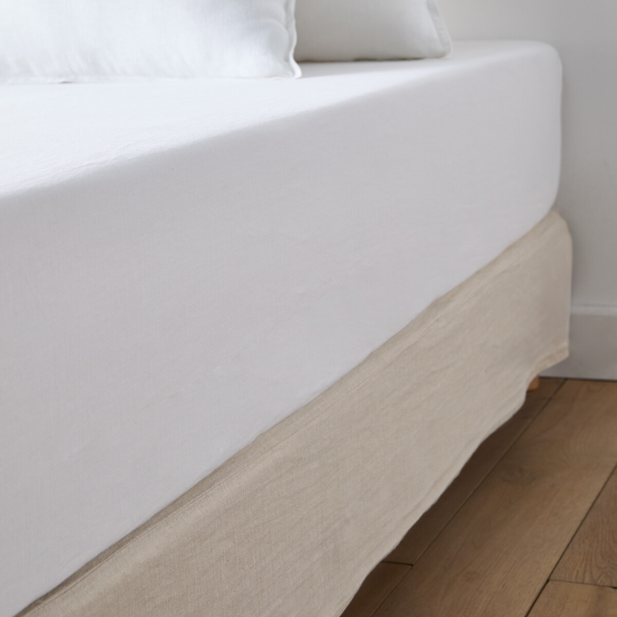 LA REDOUTE INTERIEURS<br>Grade de cama curta e lisa em linho lavado, Abella