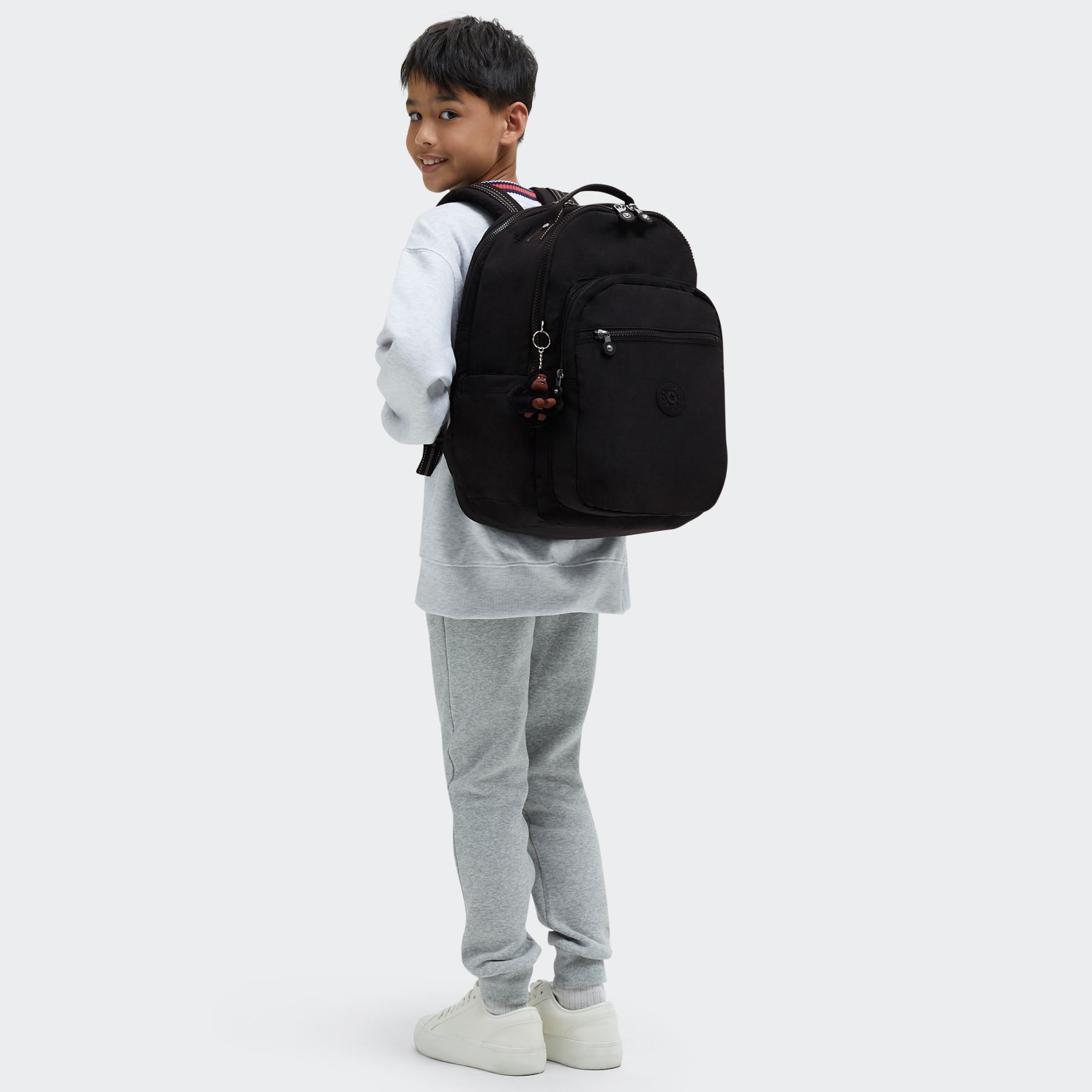 SEOUL COLLEGE Grand sac à dos avec compartiment séparé pour ordinateur portable - True Black