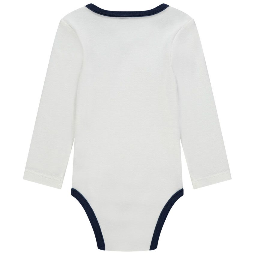 Body manches longues en coton pour bébé garçon print Mickey Disney - Ecru