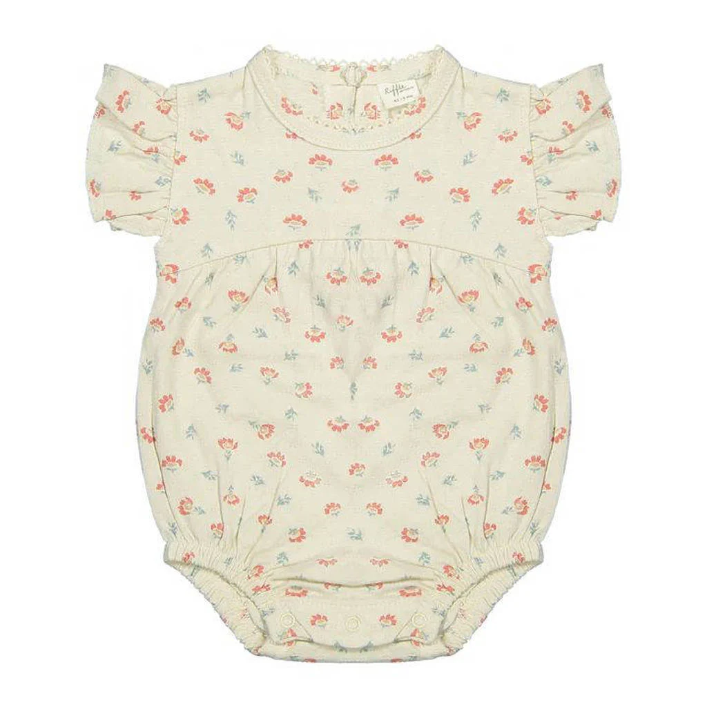 Riffle Amsterdam romper Lisa ecru/roze/blauw