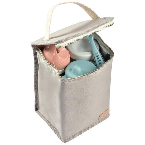 Pochette Repas Isotherme Canvas Gris Perle - BEABA