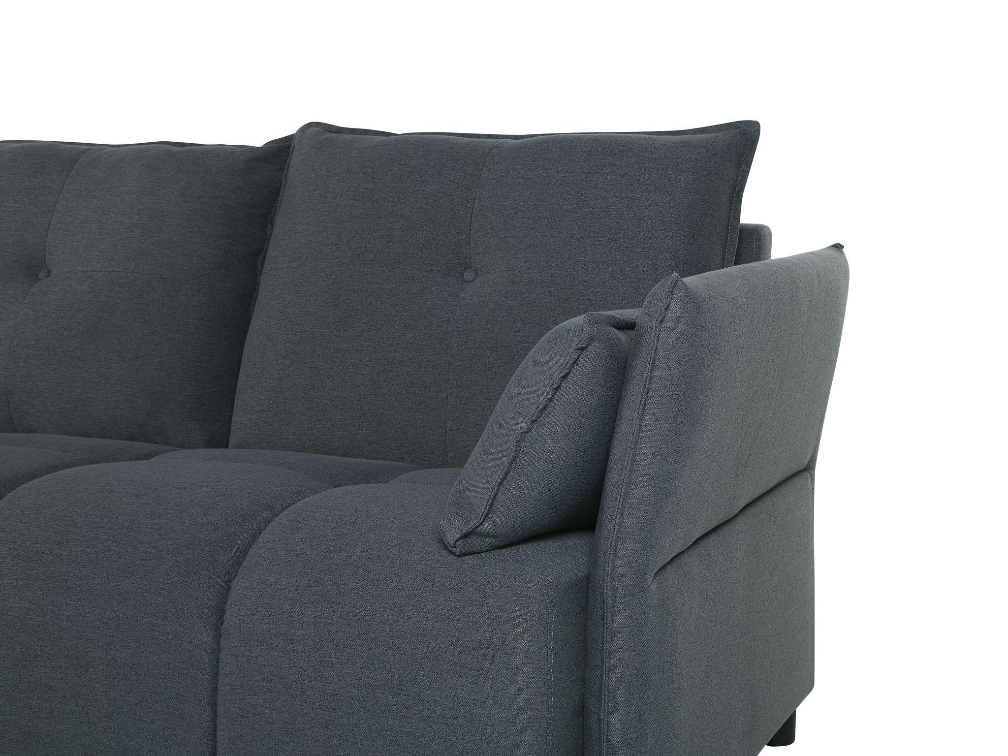 Hoekbank 4-zits TOMRA Stof Grafietgrijs rechtszijdig