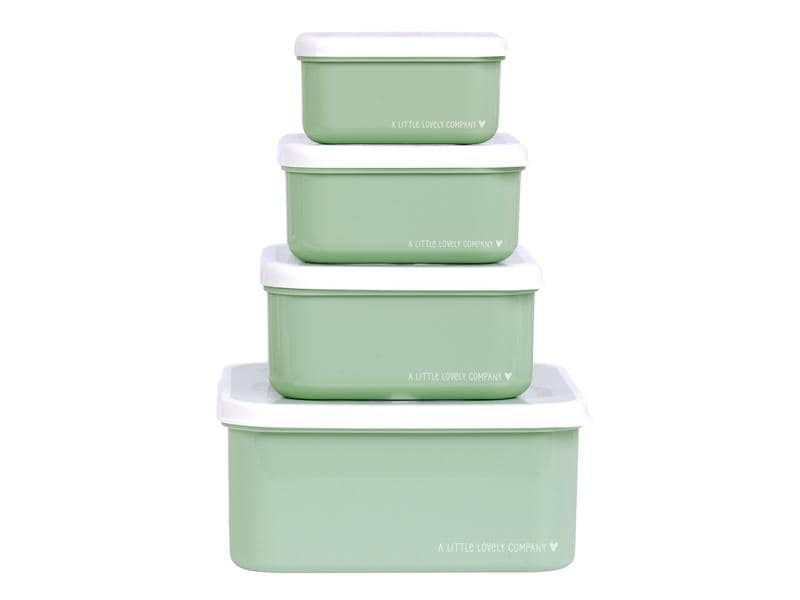 A Little Lovely Company Lunchbox & Snack Box Set Forest Fri Lunch- und Snackbox Set mit praktischem Spender