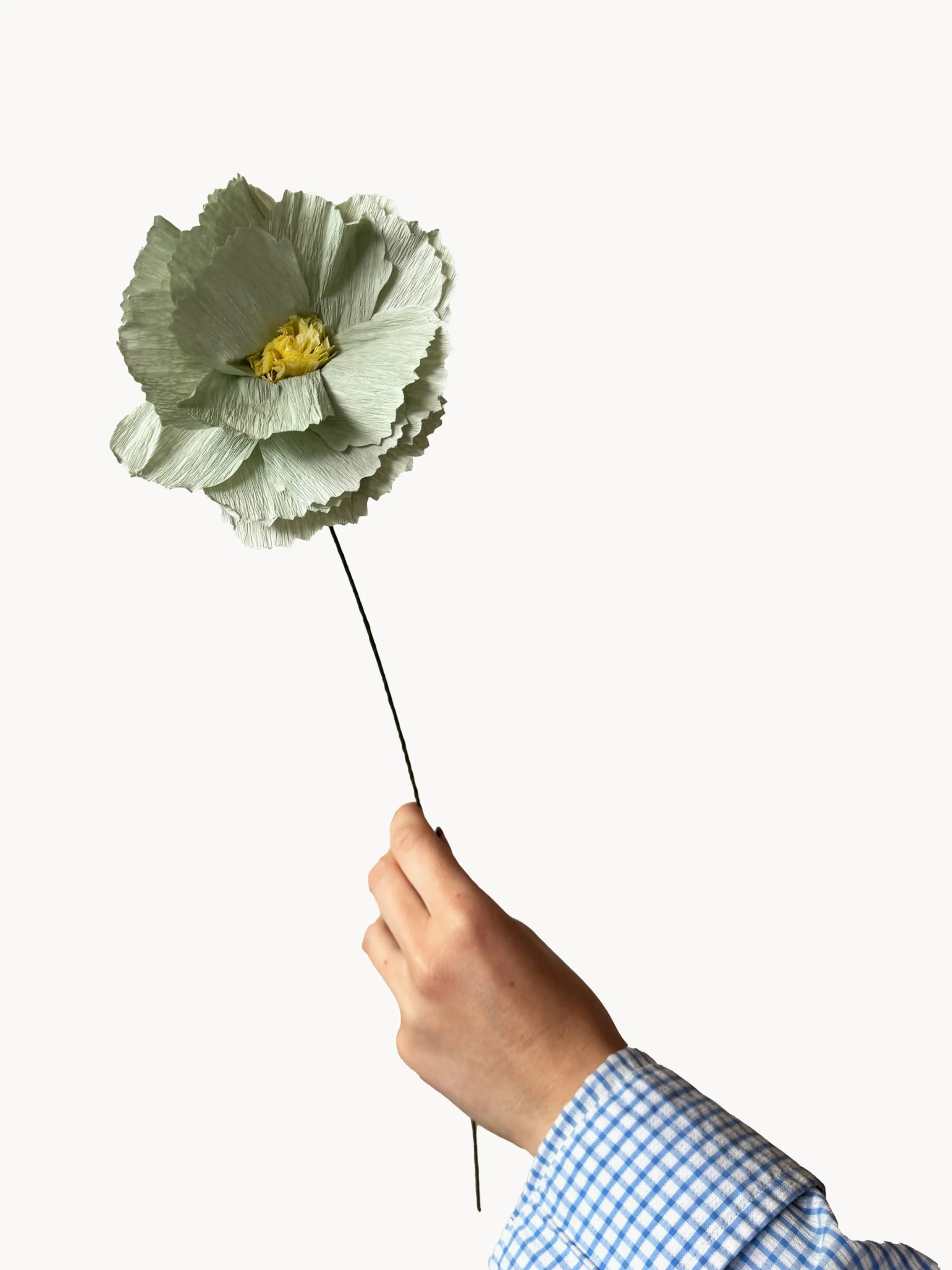 Handgemaakte kunstbloem Pioenroos