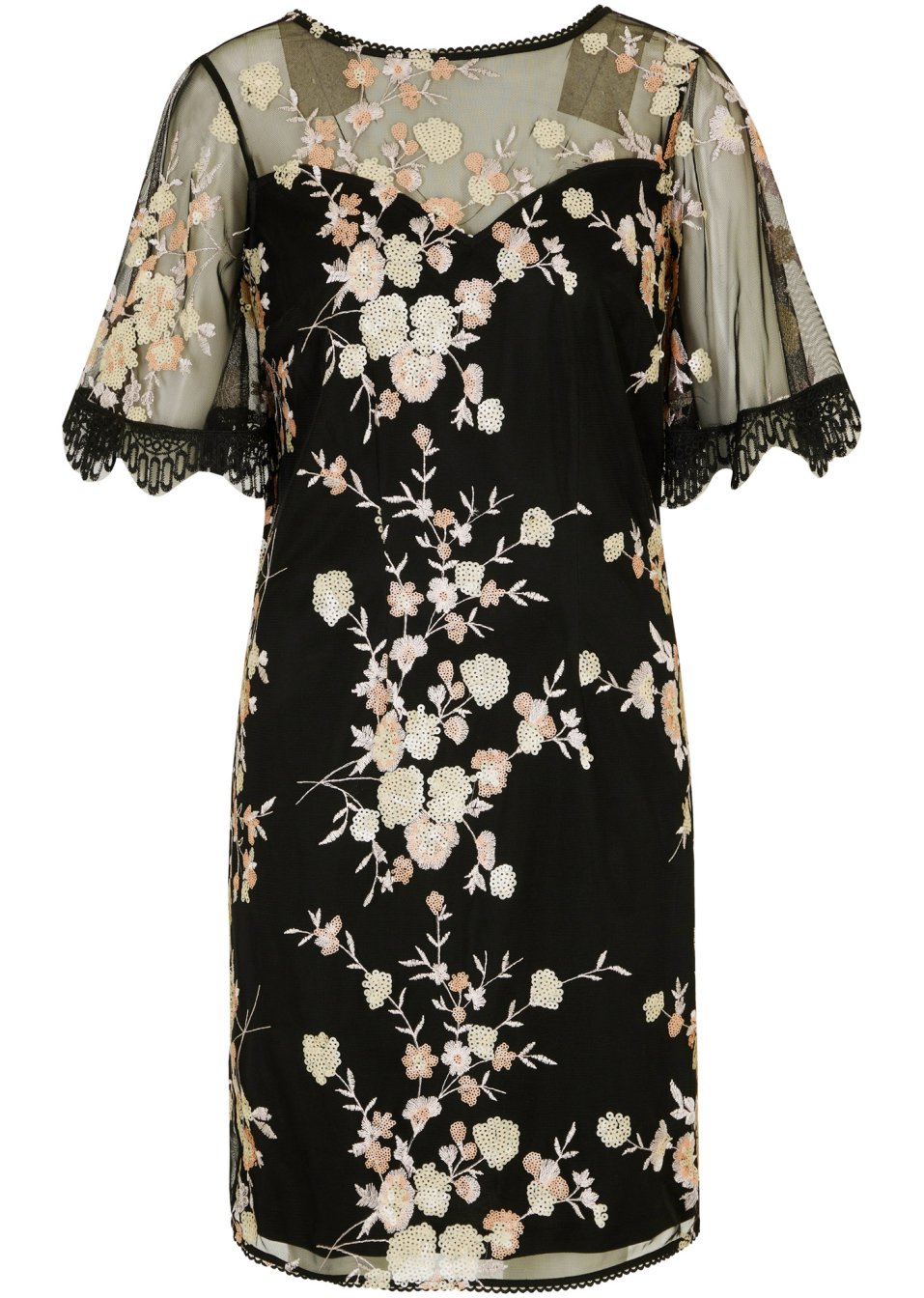 Robe avec paillettes brodées