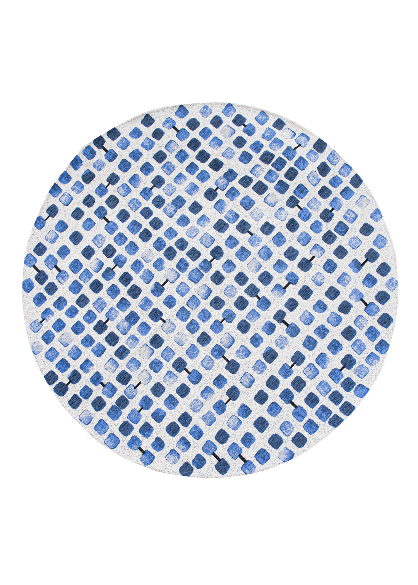 Ecorugs vloerkleed Cobblestone blauw ∅ 240 cm
