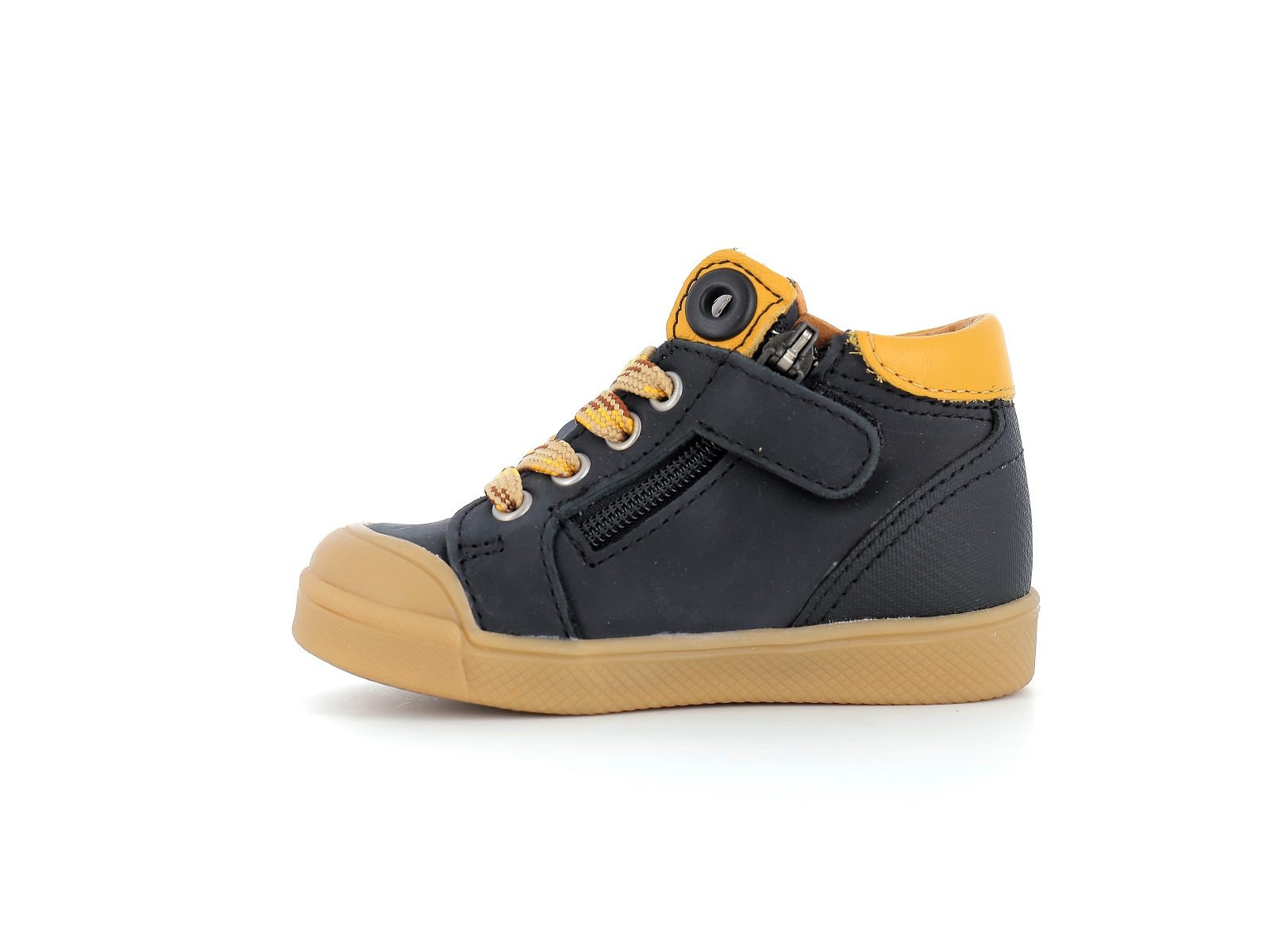 Gbb-ANATOLE AE257 NOIR Matières combinées Noir Jaune