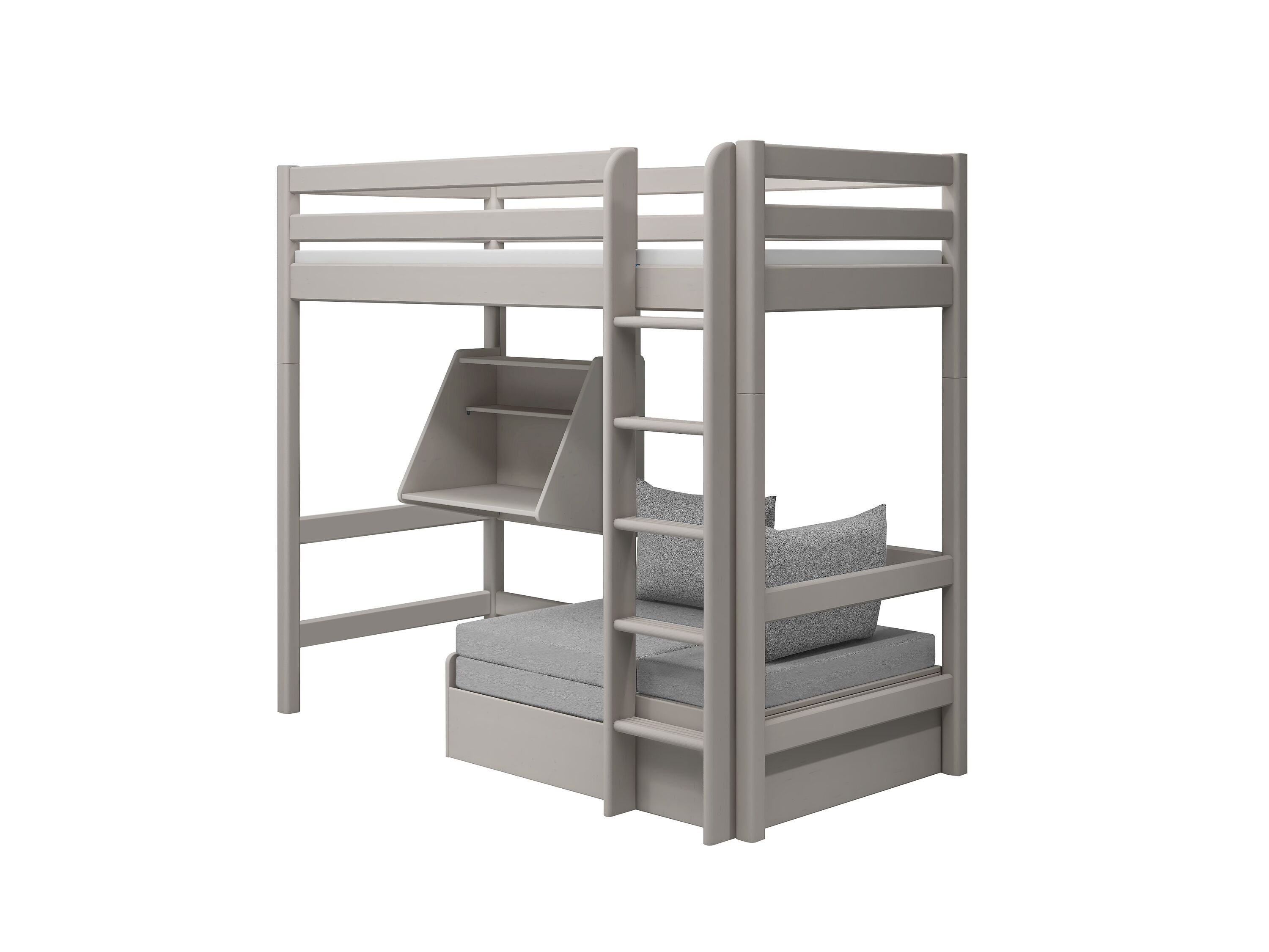 Flexa CLASSIC Hochbett - Grau / B: 110.0 cm x T: 210.0 cm x H: 184.0 cm