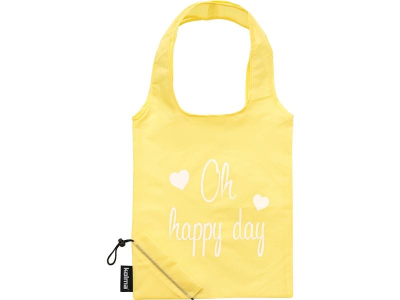 Kolma Einkaufstasche RPET «Oh happy day» Beige Shopper aus recyceltem Material