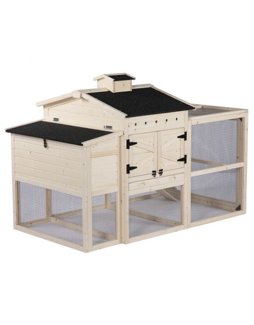Adori Kippenhok Ollie - Kippenhok - 162x98x112 cm Houtkleur Zwart