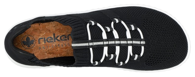 Rieker Slip-On Sneaker »Barfussschuh«  , Slipper, Freizeitschuh, Halbschuh mit elastischem Strickschaft
