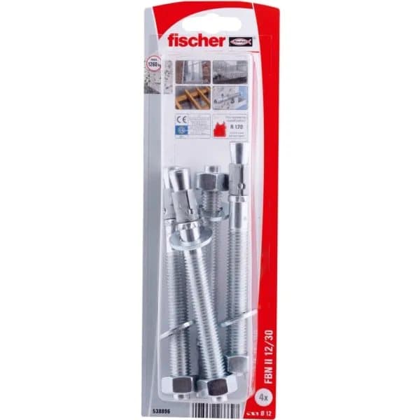 Fischer 538896, Ekspansjonsanker, Betong, M12, 109 mm, 1,2 cm, 10 cm
