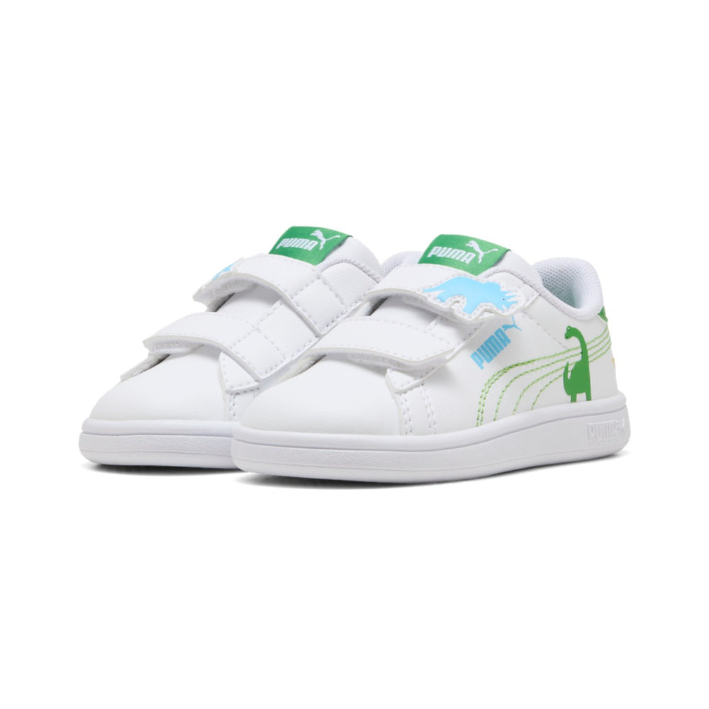 Køb Puma White-Green Fruit-Vibrant Blue Puma Smash 3.0 Dino V Inf