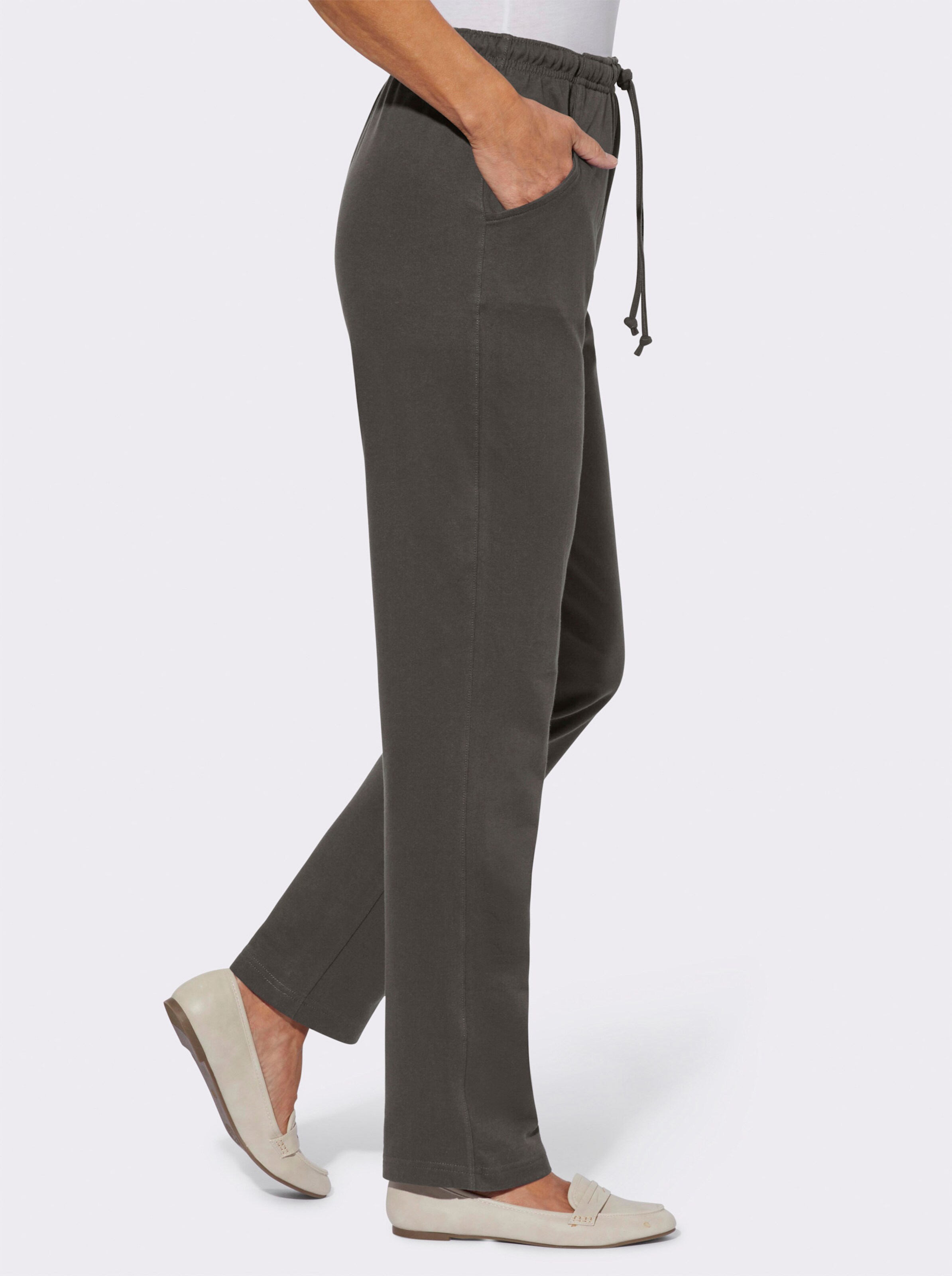 Jerseyhose mit Tunnelzug und Bindeband