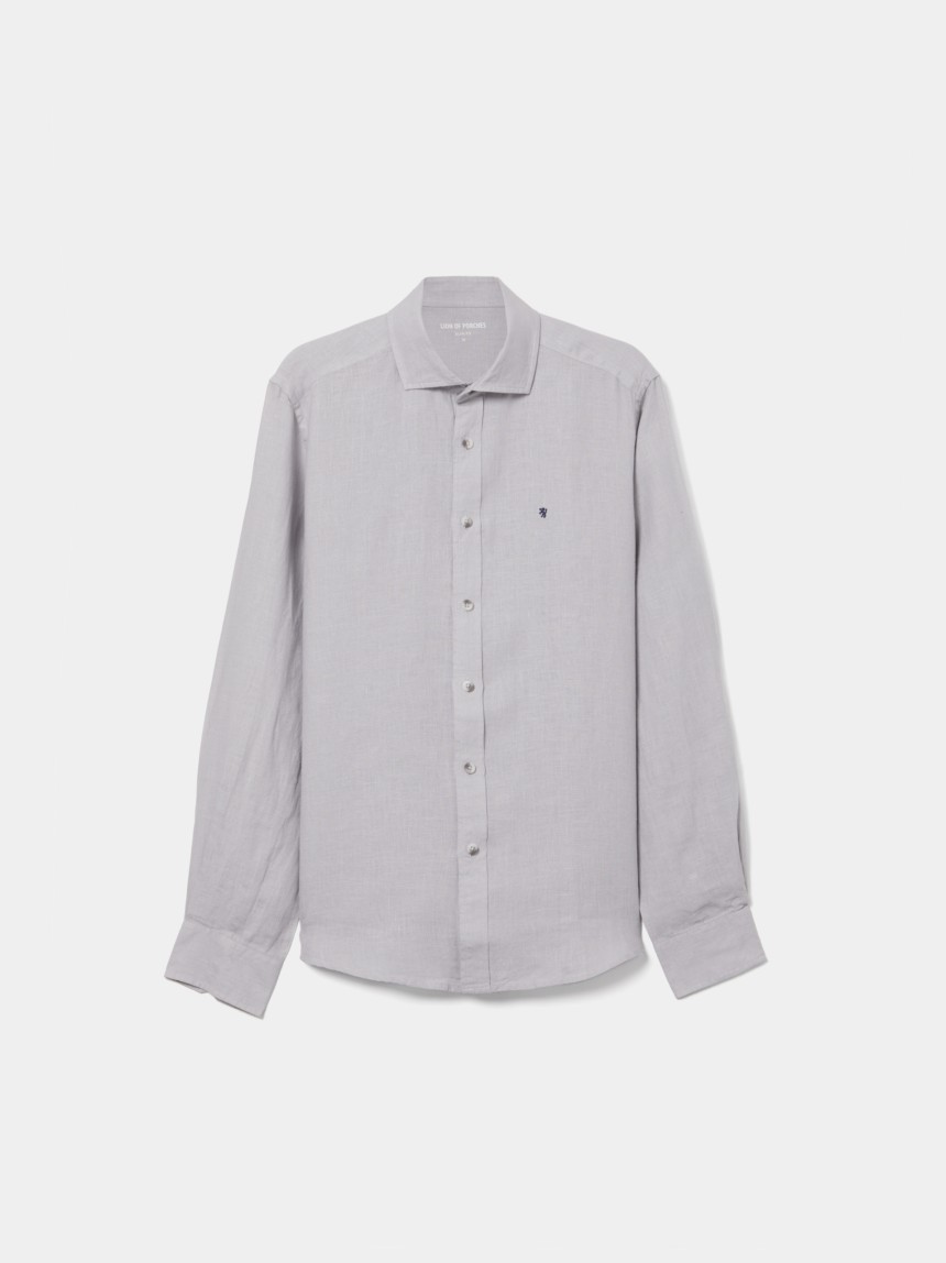 Camisa de linho slim fit